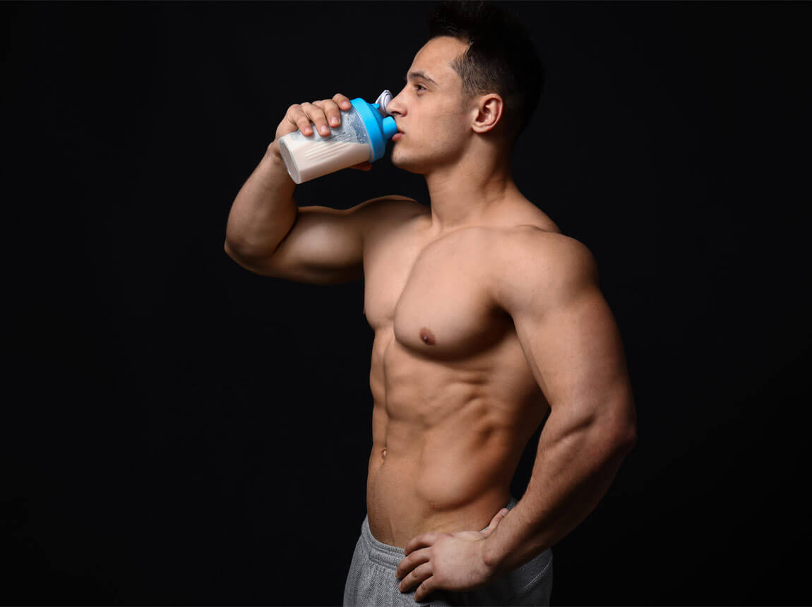 mężczyzna - odżywka typu gainer 