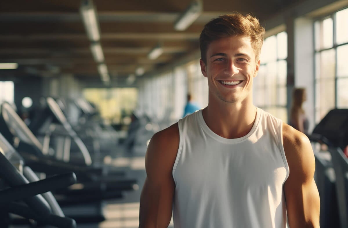 nastolatek siłownia