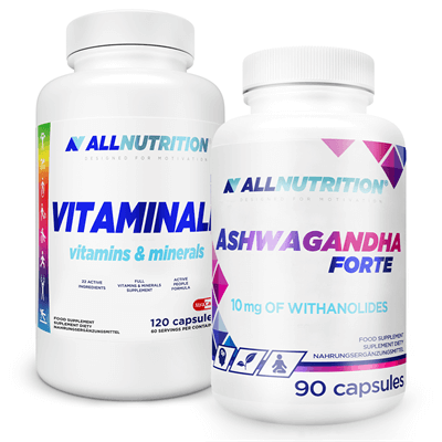 ALLNUTRITION Vitaminall Vitamins & Minerals 120 kapsułek + Ashwagandha Forte 90 kapsułek