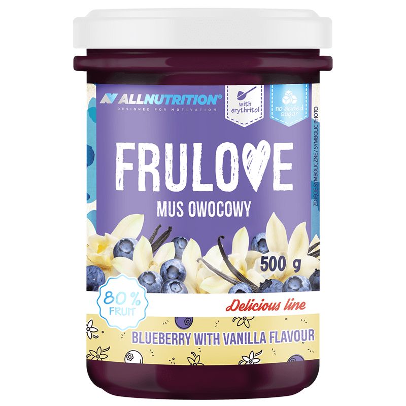 ALLNUTRITION FRULOVE Mus Owocowy Jagodowo Waniliowy