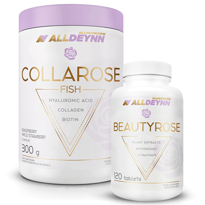 ALLNUTRITION Beautyrose 120tabletek + Collarose Fish 300g