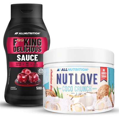 ALLNUTRITION Nutlove Coco Crunch 500g + Fitking Delicious Sauce Cherry 500g